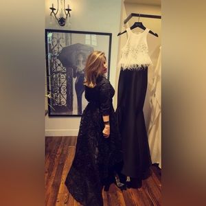 Black high low dress